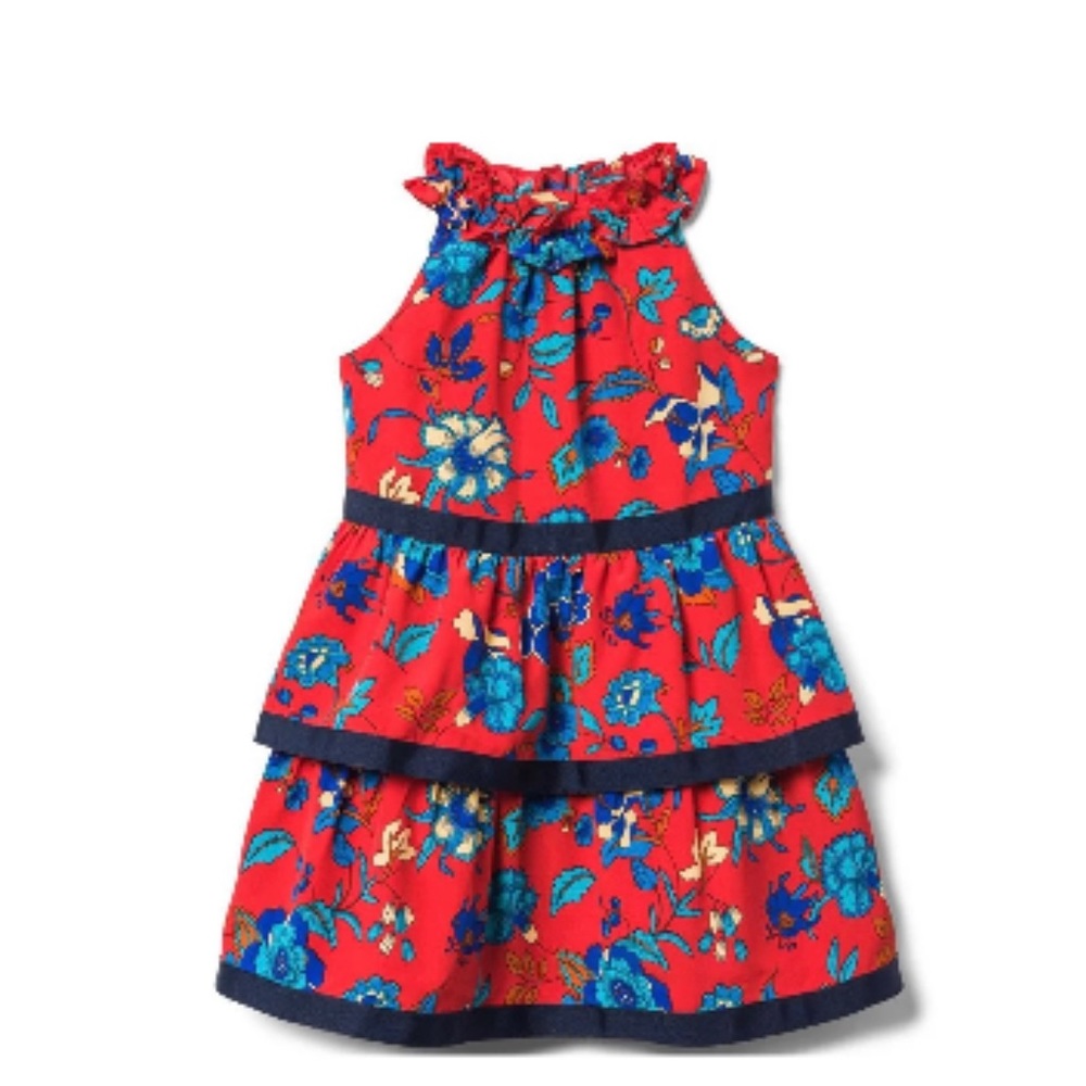 Janie and Jack Tiered Floral Dress 6-12m